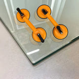 2x 100kg Aluminum Alloy Double Locking Suction Cup Glazer Glass Sucker Lifter