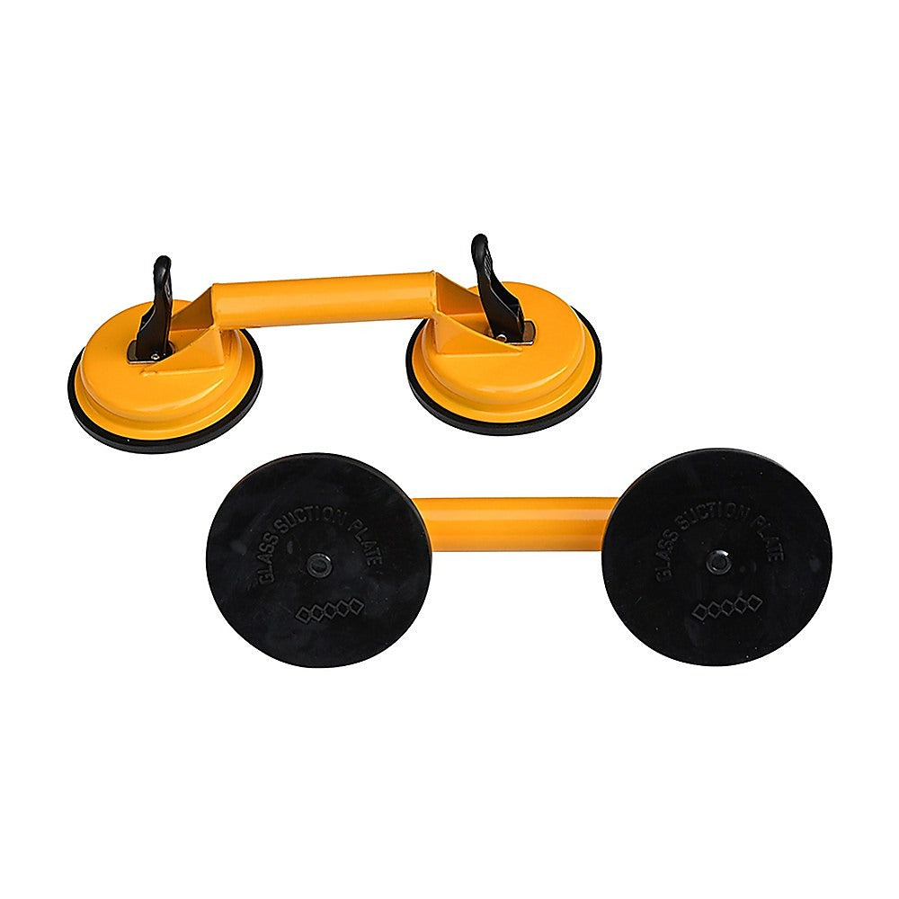 Kitchen & Bathroom DIY: 2x 100kg Aluminum Alloy Double Locking Suction Cup Glazer Glass Sucker Lifter