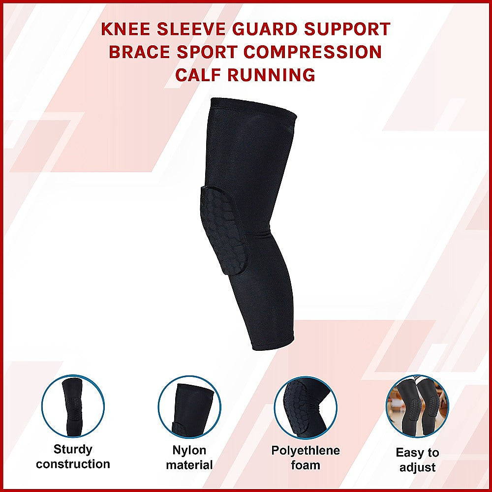 Supports & Braces: Knee Sleeve Compression Support Brace  Sports Running, Gym & Injury Protection