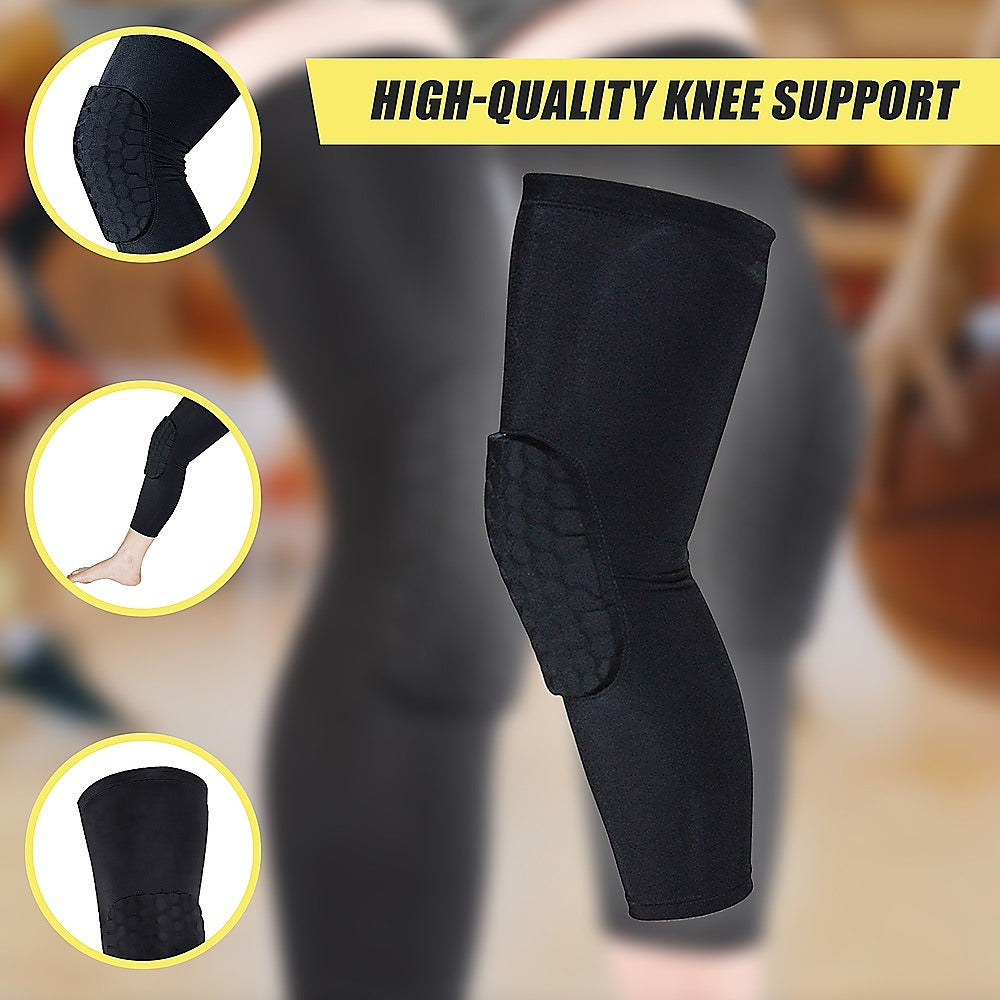 Supports & Braces: Knee Sleeve Compression Support Brace  Sports Running, Gym & Injury Protection