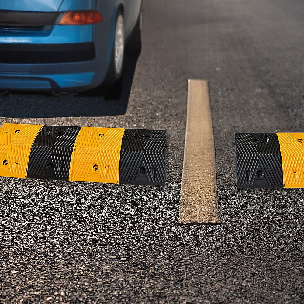 Gardening Accessories: Pair of 1m Long 60T Load Rubber Speed Bump Hump Modular Speed Humps Road Hump