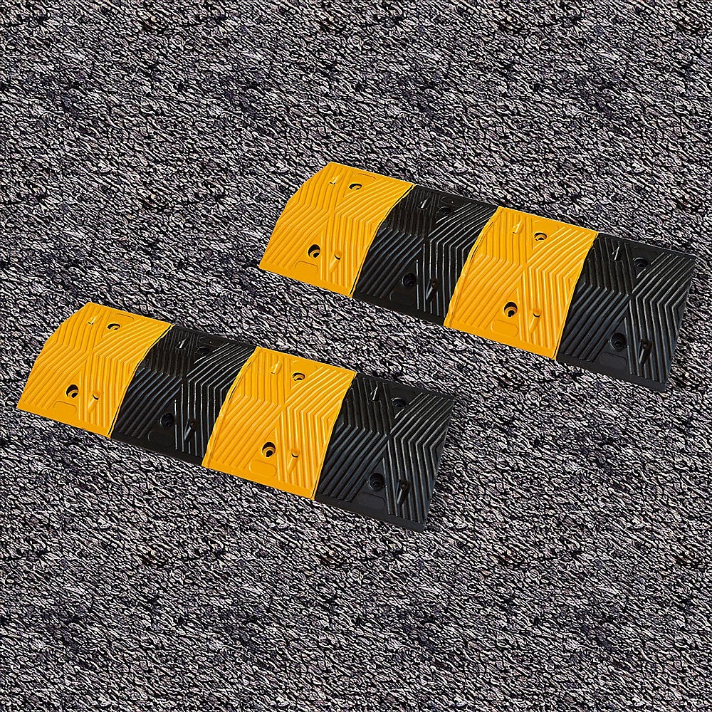 Gardening Accessories: Pair of 1m Long 60T Load Rubber Speed Bump Hump Modular Speed Humps Road Hump