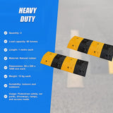 Gardening Accessories: Pair of 1m Long 60T Load Rubber Speed Bump Hump Modular Speed Humps Road Hump