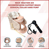 Supports & Braces: Neck Traction Air Decompression Support Brace Cervical Collar Hand Pump