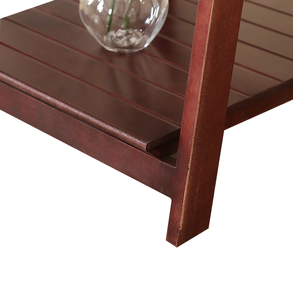 Bookcases & Shelves: 5 Tier Wooden Ladder Shelf Stand Storage Book Shelves Shelving Display Rack