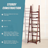 Bookcases & Shelves: 5 Tier Wooden Ladder Shelf Stand Storage Book Shelves Shelving Display Rack