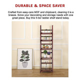 Bookcases & Shelves: 5 Tier Wooden Ladder Shelf Stand Storage Book Shelves Shelving Display Rack
