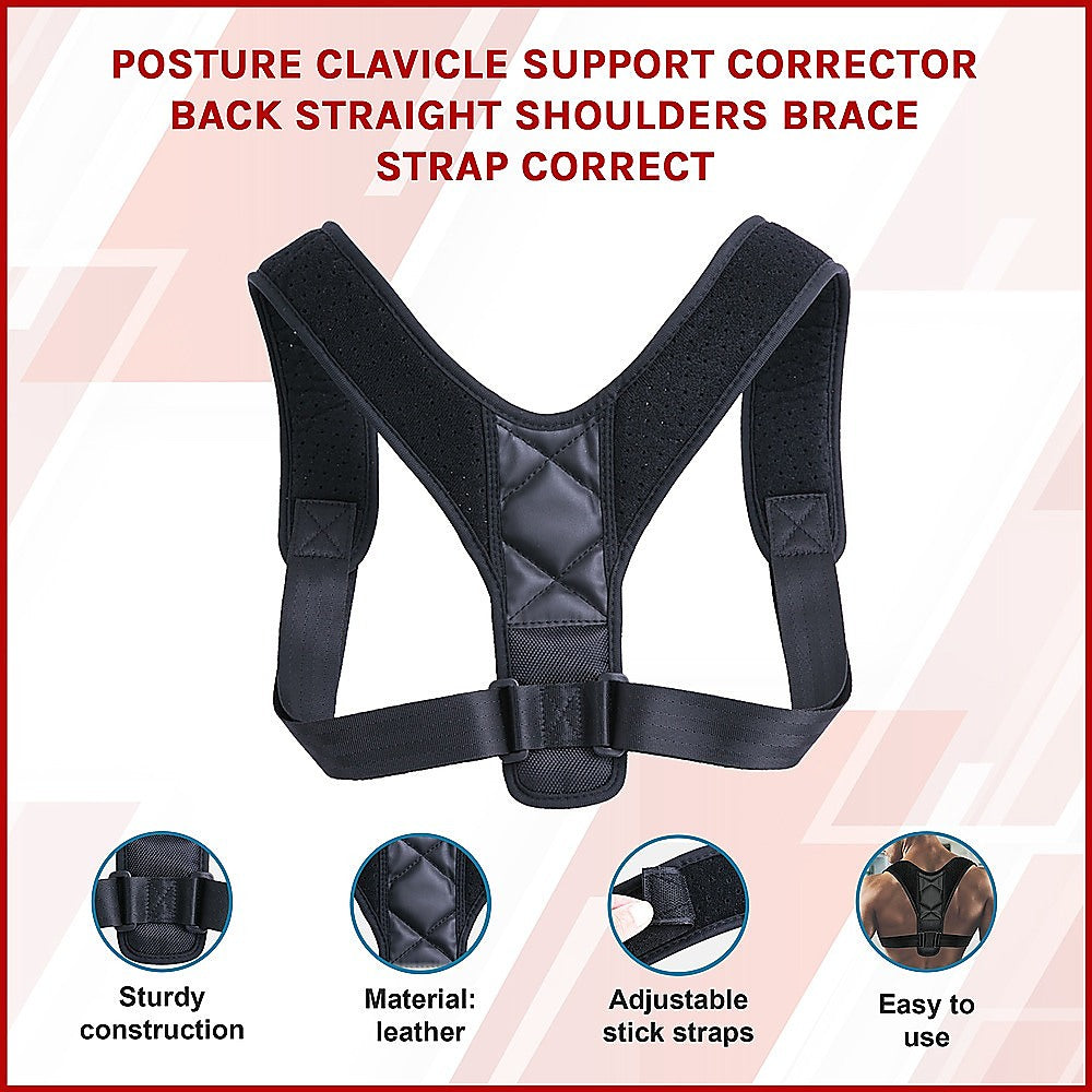 Supports & Braces: Posture Corrector Clavicle Support Back Straightener Shoulder Brace Strap
