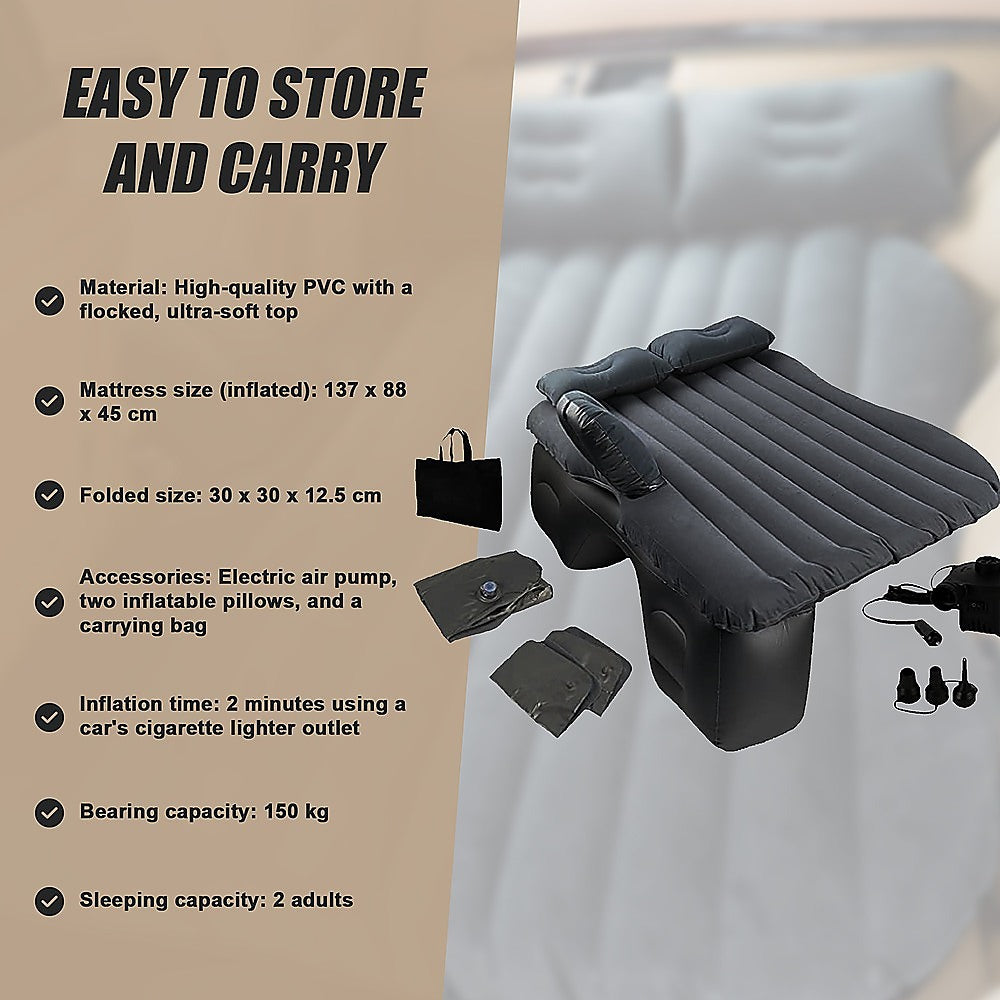 Masonry Tools: Inflatable Car Back Seat Mattress  Portable Travel Air Bed for Camping & Sleeping