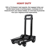 Utility Trolleys: Portable Cart Folding Dolly Push Truck Hand Collapsible Trolley Luggage 70Kg