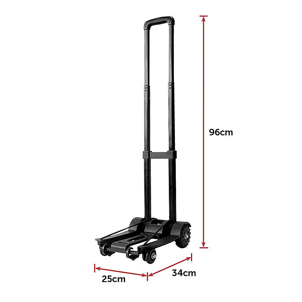 Utility Trolleys: Portable Cart Folding Dolly Push Truck Hand Collapsible Trolley Luggage 70Kg
