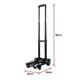 Utility Trolleys: Portable Cart Folding Dolly Push Truck Hand Collapsible Trolley Luggage 70Kg