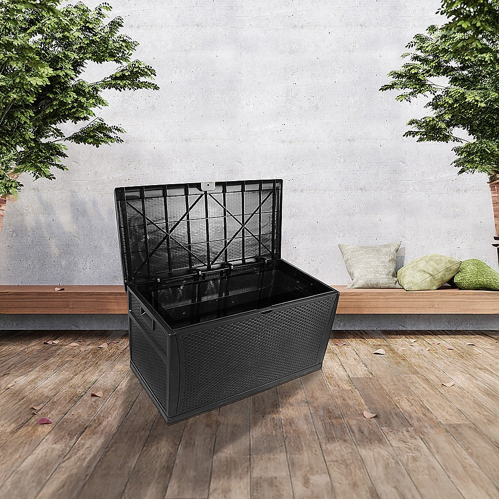Gardening Accessories: Patio Deck Box Outdoor Storage Plastic Bench Box 450 Litre