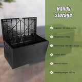Gardening Accessories: Patio Deck Box Outdoor Storage Plastic Bench Box 450 Litre