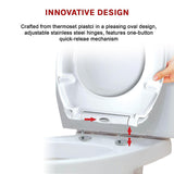 Quick Release Soft Close Toilet Seat White Bathroom Heavy Duty