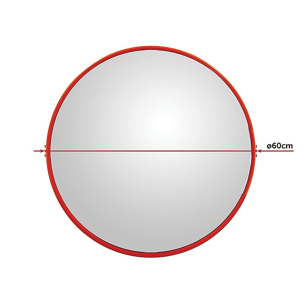 Traffic Control & Parking Tools: 60cm Wide Angle Security Curved Convex Road Safety Mirror Traffic Driveway
