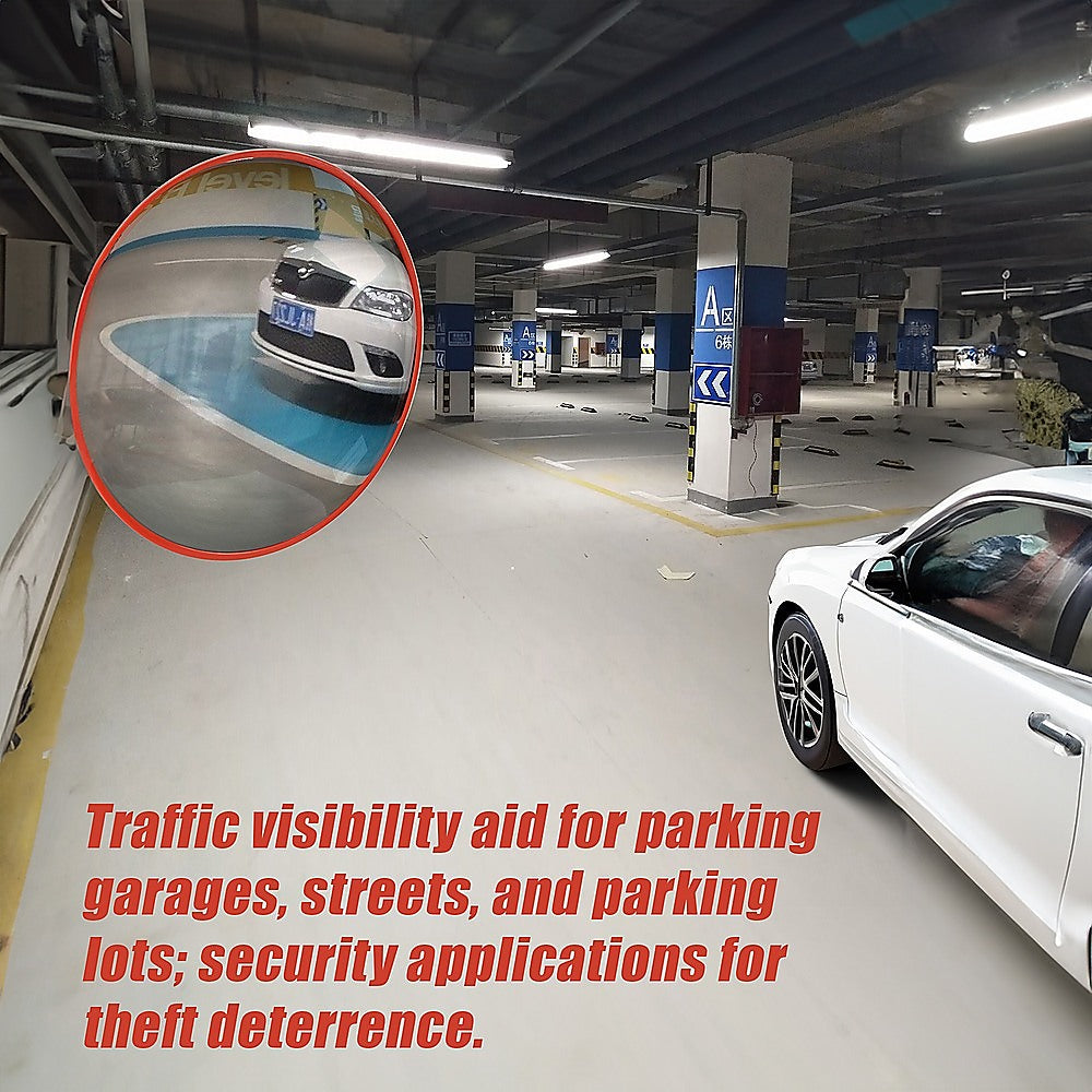 Traffic Control & Parking Tools: 60cm Wide Angle Security Curved Convex Road Safety Mirror Traffic Driveway