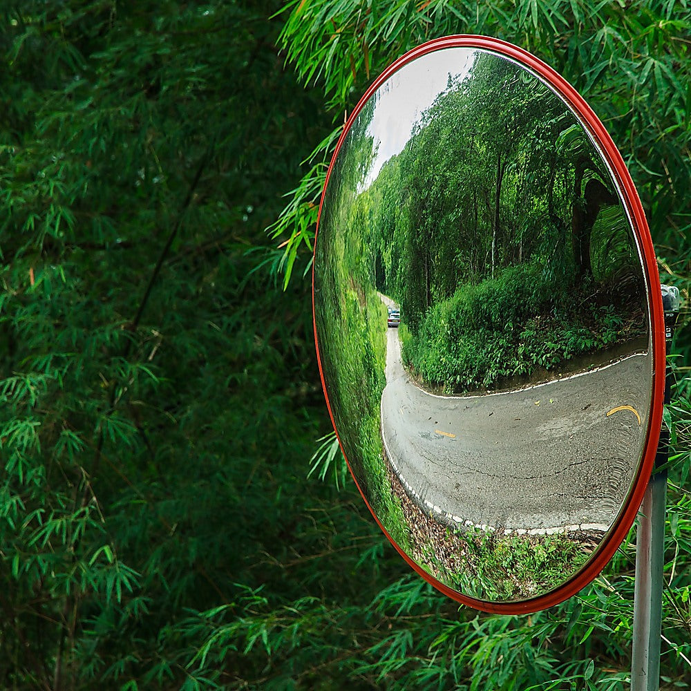 Traffic Control & Parking Tools: 60cm Wide Angle Security Curved Convex Road Safety Mirror Traffic Driveway