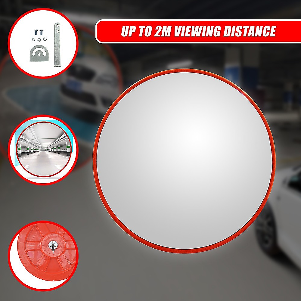 Traffic Control & Parking Tools: 60cm Wide Angle Security Curved Convex Road Safety Mirror Traffic Driveway