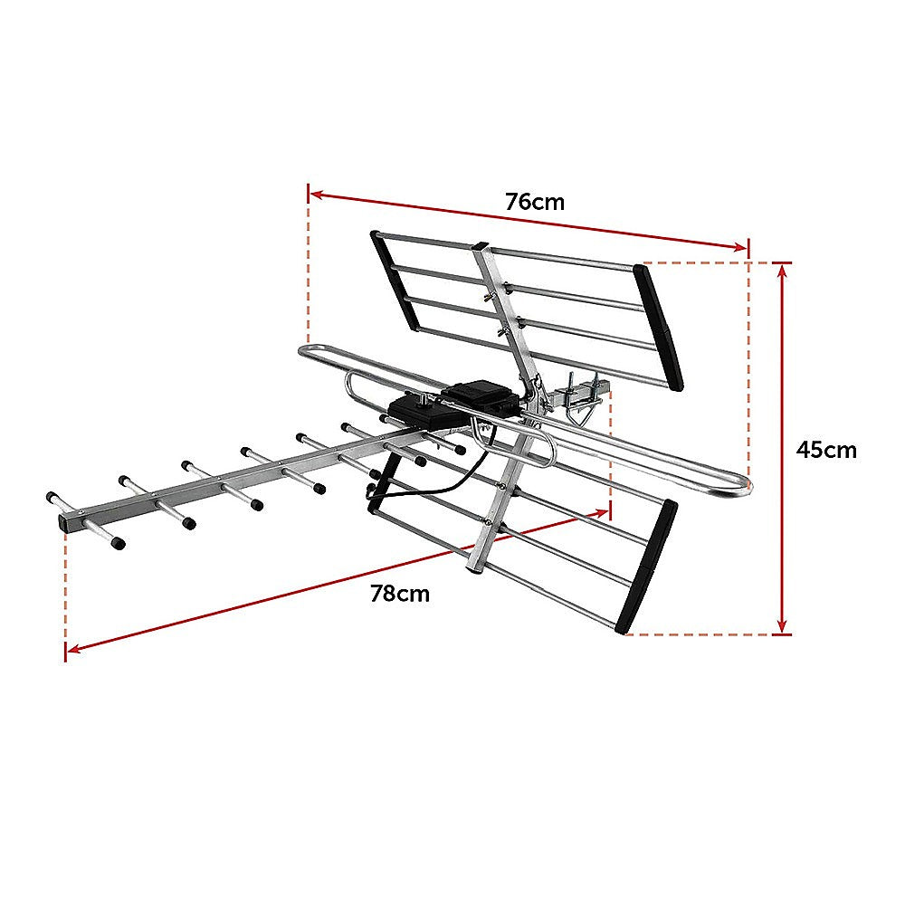 TVs & Accessories: Digital TV Outdoor Antenna Aerial UHF VHF FM Signal Booster HD
