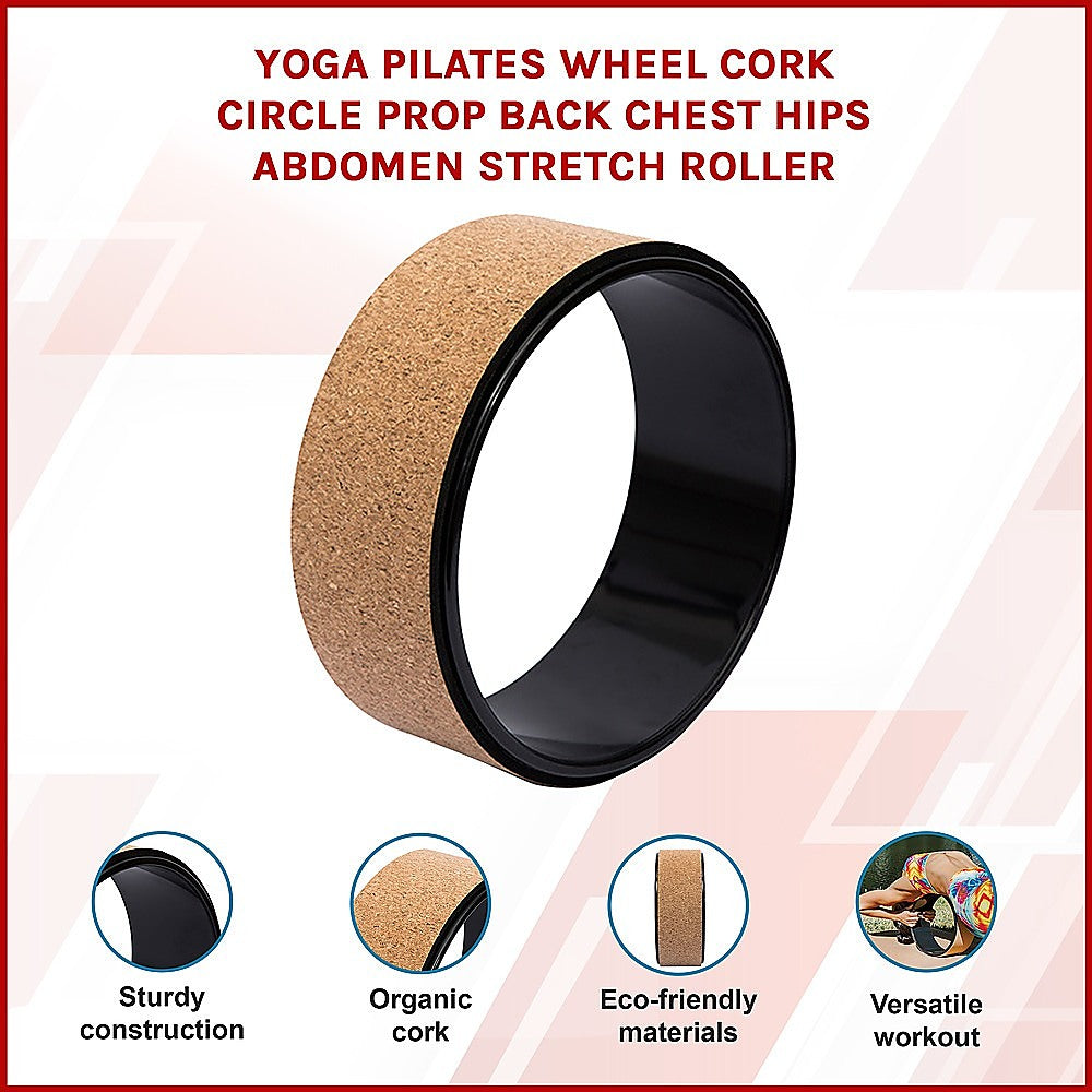 Yoga & Pilates: Yoga Pilates Wheel Cork Circle Prop Back Chest Hips Abdomen Stretch Roller