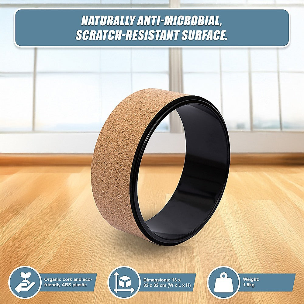 Yoga & Pilates: Yoga Pilates Wheel Cork Circle Prop Back Chest Hips Abdomen Stretch Roller