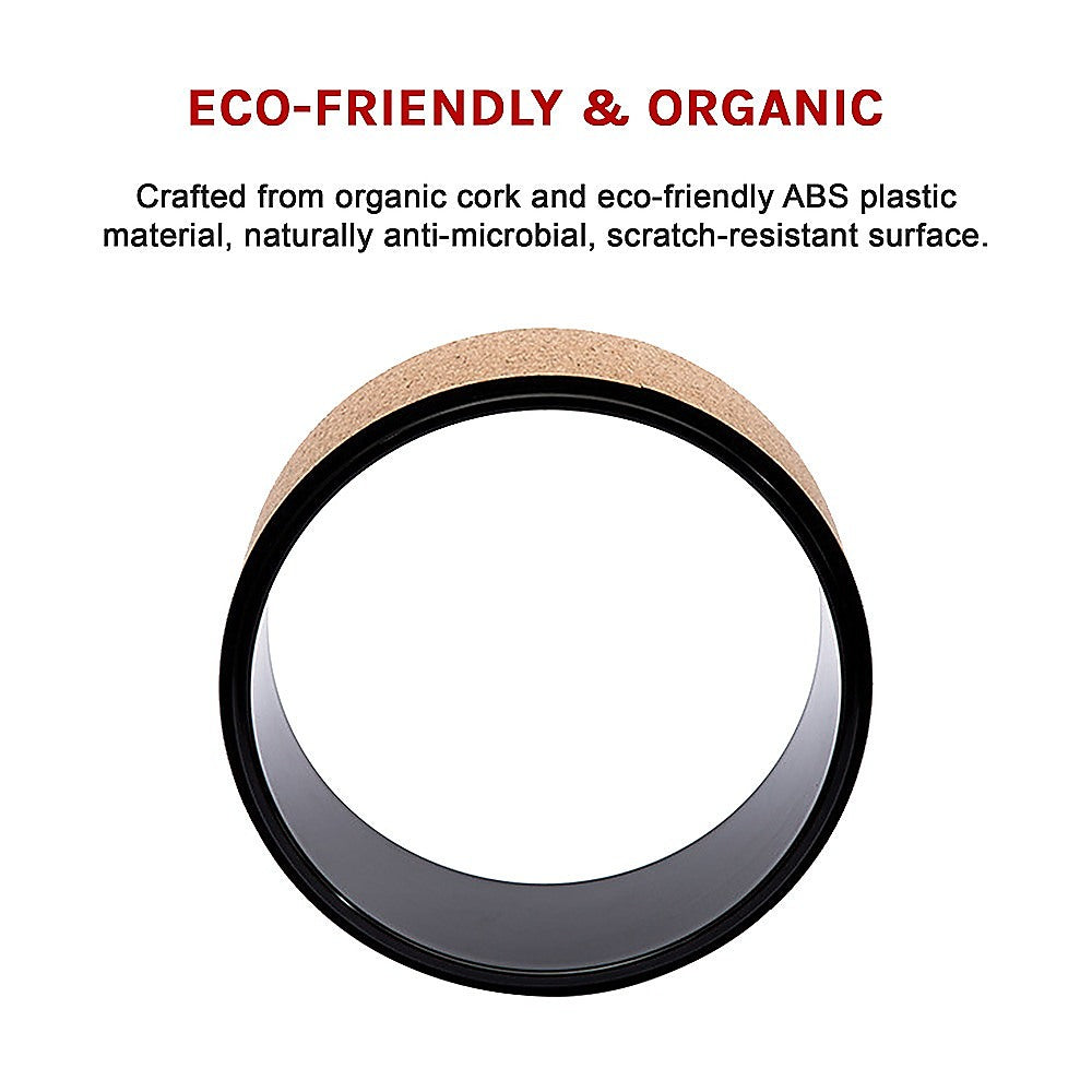 Yoga & Pilates: Yoga Pilates Wheel Cork Circle Prop Back Chest Hips Abdomen Stretch Roller
