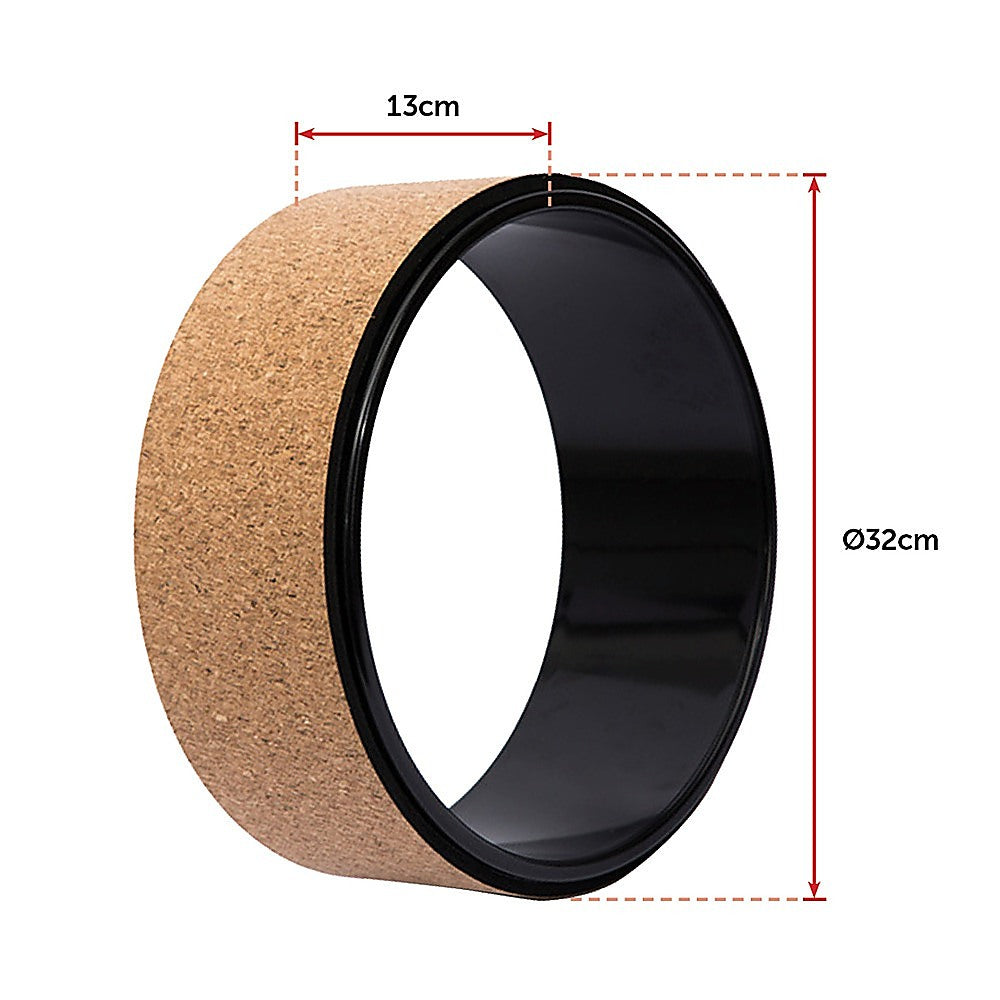 Yoga & Pilates: Yoga Pilates Wheel Cork Circle Prop Back Chest Hips Abdomen Stretch Roller