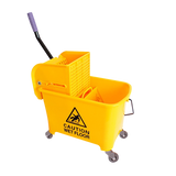 20L Deluxe Mop Wringer Bucket Side Press Janitor Commercial Cleaning