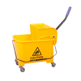 20L Deluxe Mop Wringer Bucket Side Press Janitor Commercial Cleaning