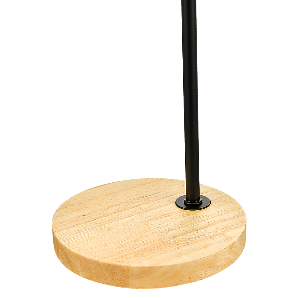Table Lamps: Modern Table lamp Desk Light Timber Base Bedside Bedroom Black