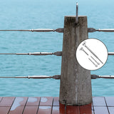 Hardware Hooks: Stainless Steel Wire Rope DIY Balustrade Kit Jaw/Swage Fork Turnbuckle - 10 pack