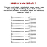 Hardware Hooks: Stainless Steel Wire Rope DIY Balustrade Kit Jaw/Swage Fork Turnbuckle - 10 pack