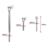 Hardware Hooks: Stainless Steel Wire Rope DIY Balustrade Kit Jaw/Swage Fork Turnbuckle - 10 pack