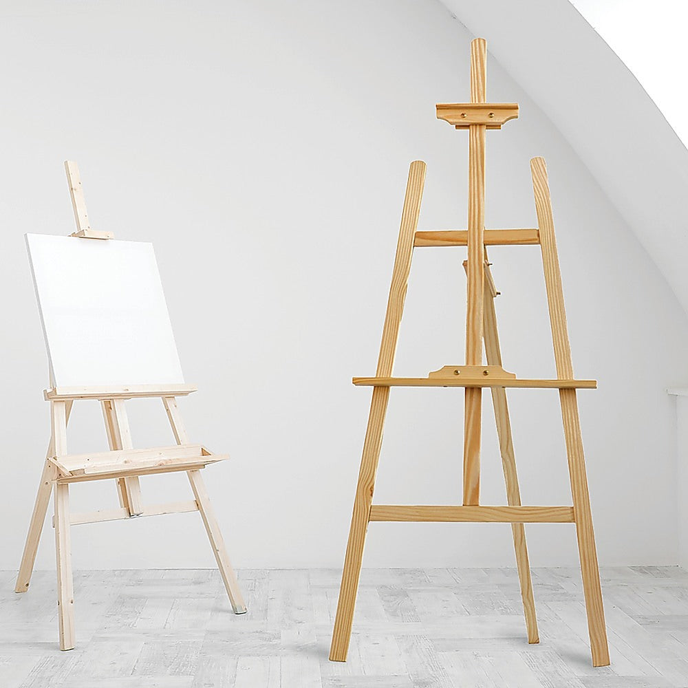 Arts & Crafts: Pine Wood Easel Artist Art Display Painting Shop Tripod Stand Wedding
