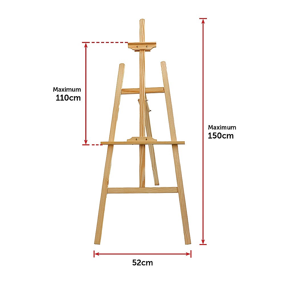 Arts & Crafts: Pine Wood Easel Artist Art Display Painting Shop Tripod Stand Wedding