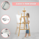 Arts & Crafts: Pine Wood Easel Artist Art Display Painting Shop Tripod Stand Wedding