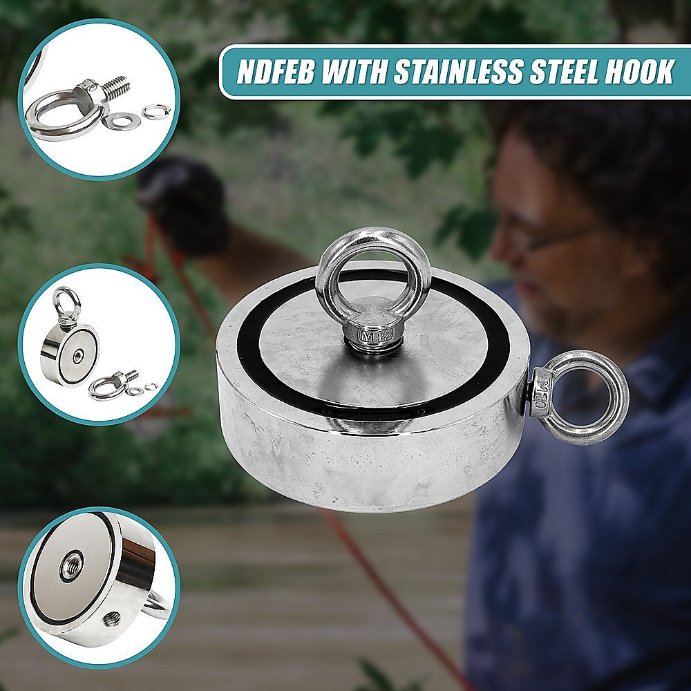 Fishing Tackle: 340Kg Salvage Strong Recovery Magnet Neodymium Hook Treasure Hunting Fishing