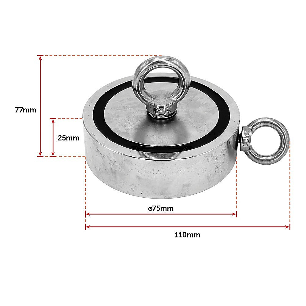 Fishing Tackle: 340Kg Salvage Strong Recovery Magnet Neodymium Hook Treasure Hunting Fishing