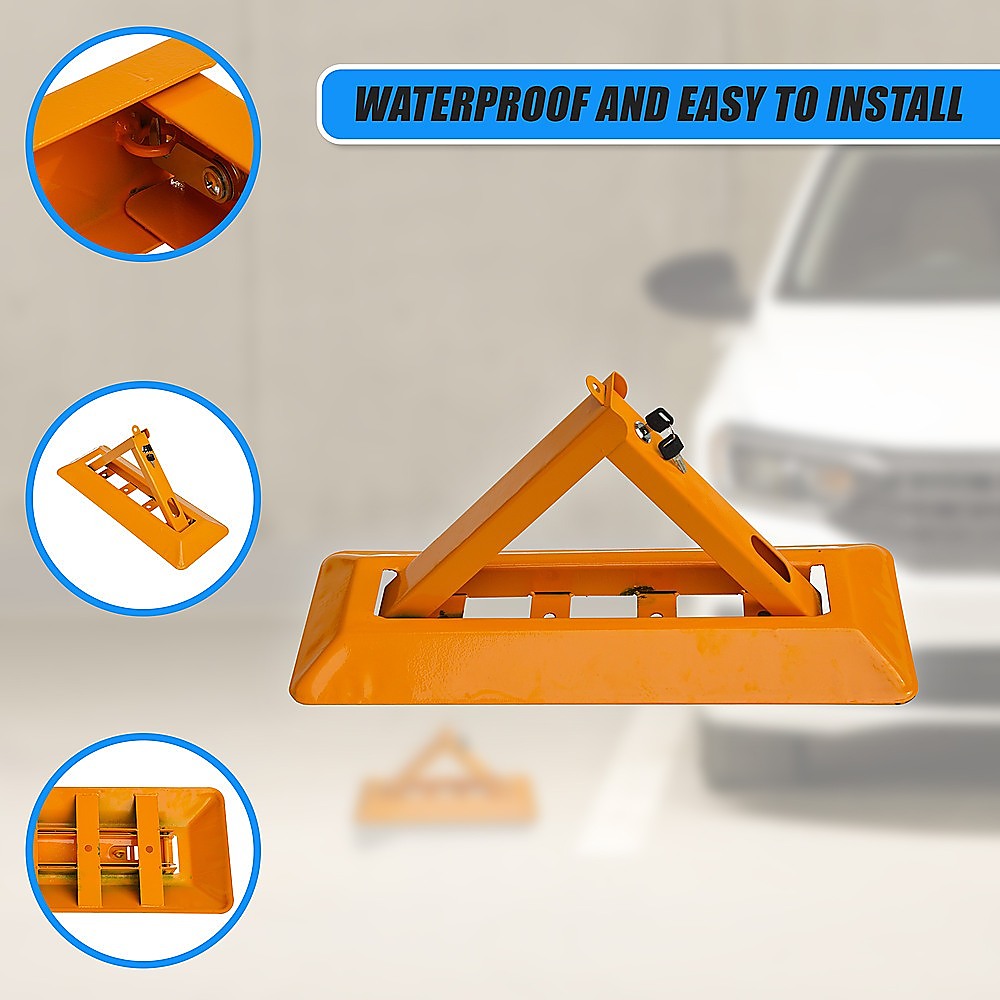 Masonry Tools: Fold Down Vehicle Security Car Parking Spot Lock Safety Bollard Barrier