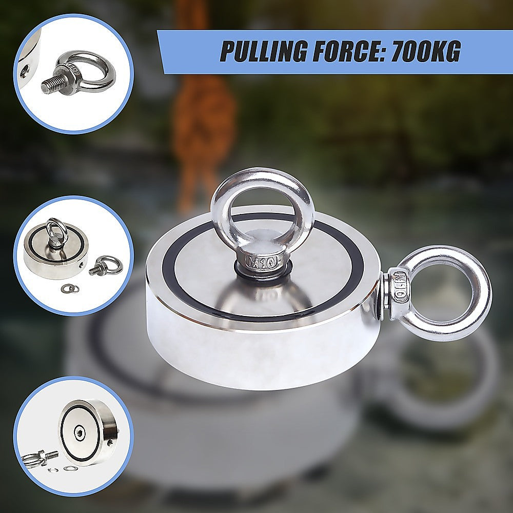 Fishing Tackle: 700Kg Salvage Strong Recovery Magnet Neodymium Hook Treasure Hunting Fishing