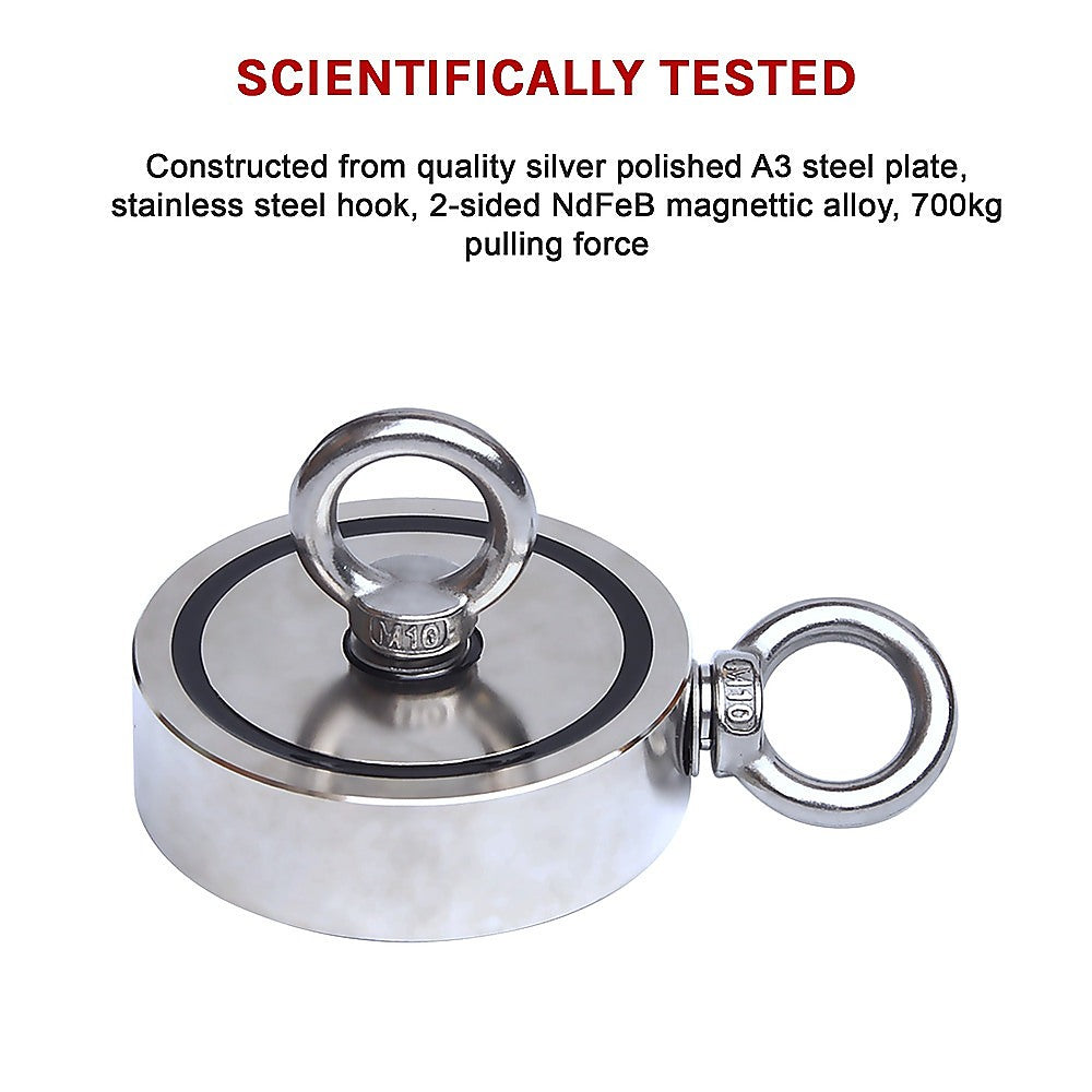 Fishing Tackle: 700Kg Salvage Strong Recovery Magnet Neodymium Hook Treasure Hunting Fishing