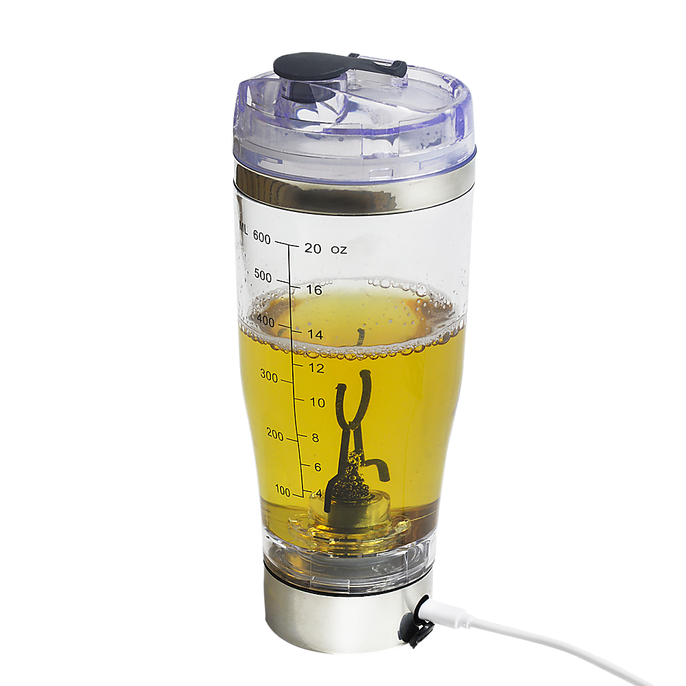 Gym Equipment & Accessories: 600ml Electric Smart Portable Blender Protein Shaker Bottle Cup