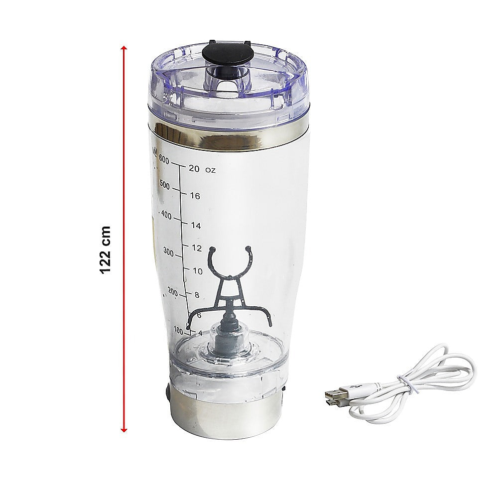 Gym Equipment & Accessories: 600ml Electric Smart Portable Blender Protein Shaker Bottle Cup