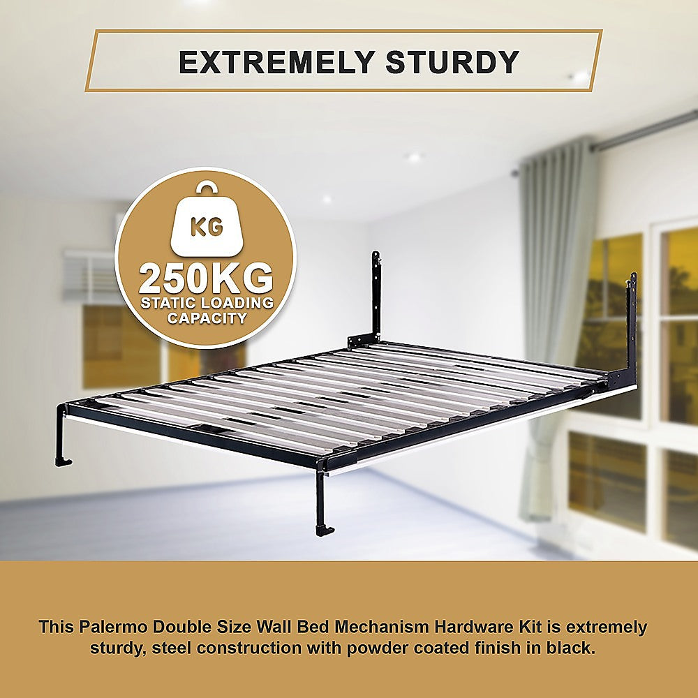 Beds & Bed Frames: Palermo Double Size Wall Bed Mechanism Hardware Kit Diamond Edition