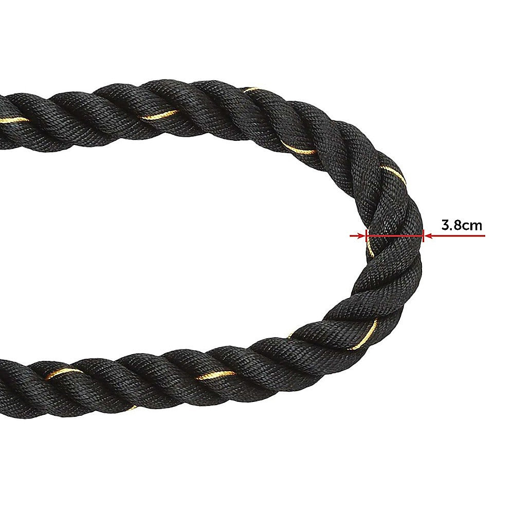 Gym Equipment & Accessories: Battle Rope Dia 3.8cm x 9M length Poly Exercise Workout Strength Training