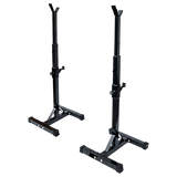 Gym Equipment & Accessories: Adjustable Squat Rack Pair Steel Barbell Bench Press Stands Gym Home
