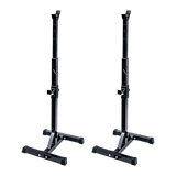 Gym Equipment & Accessories: Adjustable Squat Rack Pair Steel Barbell Bench Press Stands Gym Home