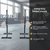 Gym Equipment & Accessories: Adjustable Squat Rack Pair Steel Barbell Bench Press Stands Gym Home