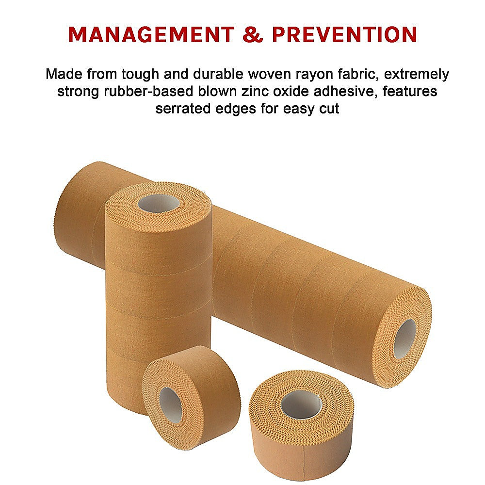 Supports & Braces: Premium Rigid Sports Strapping Tape - 16 Rolls x 38mm x 13.7m